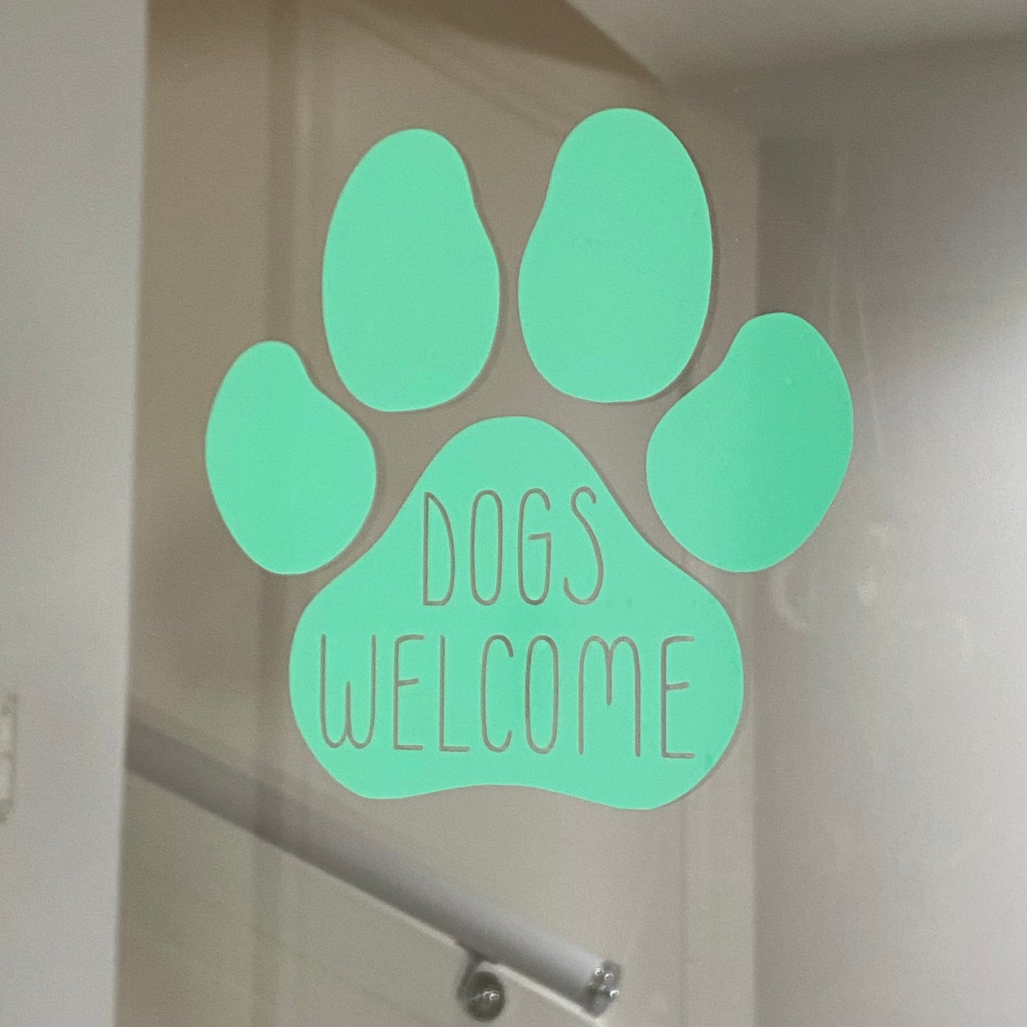 Adhesivo de bienvenida para perros - V2