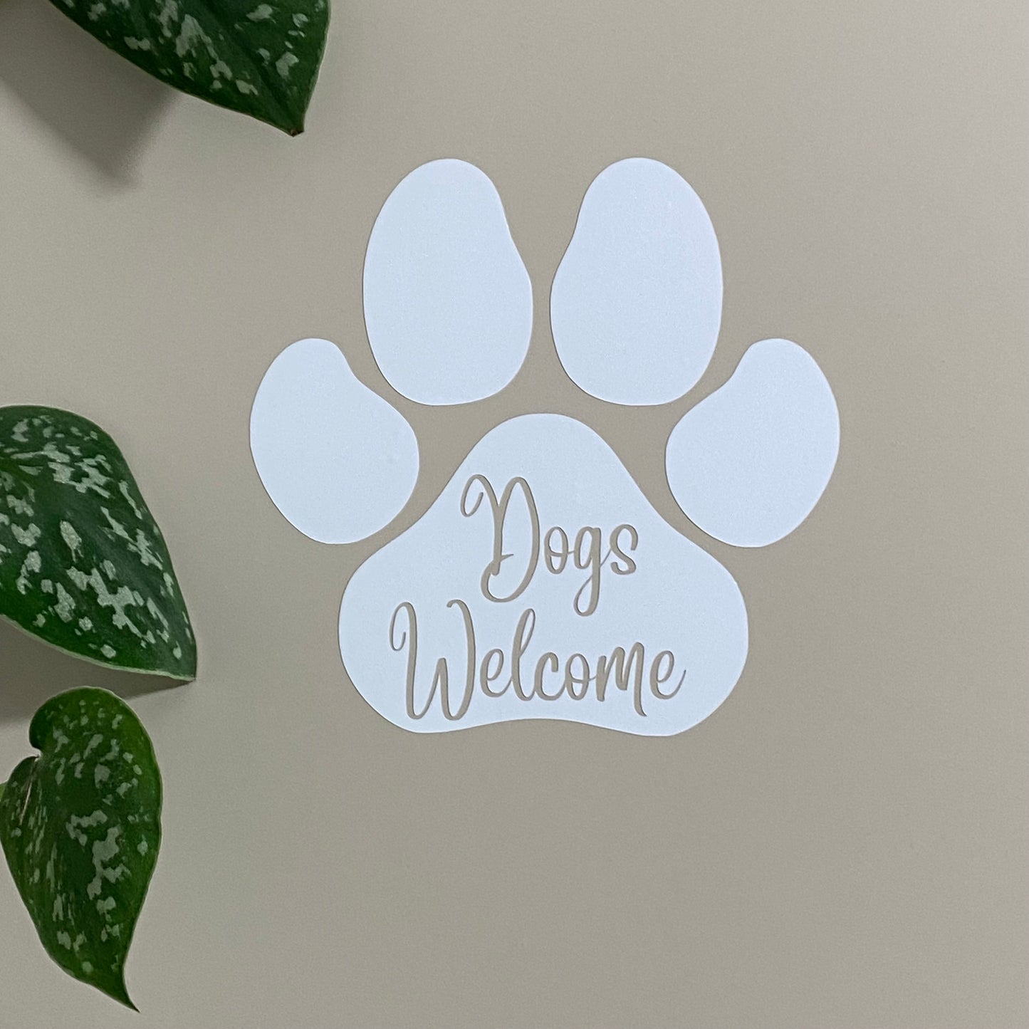 Adhesivo de bienvenida para perros - V2