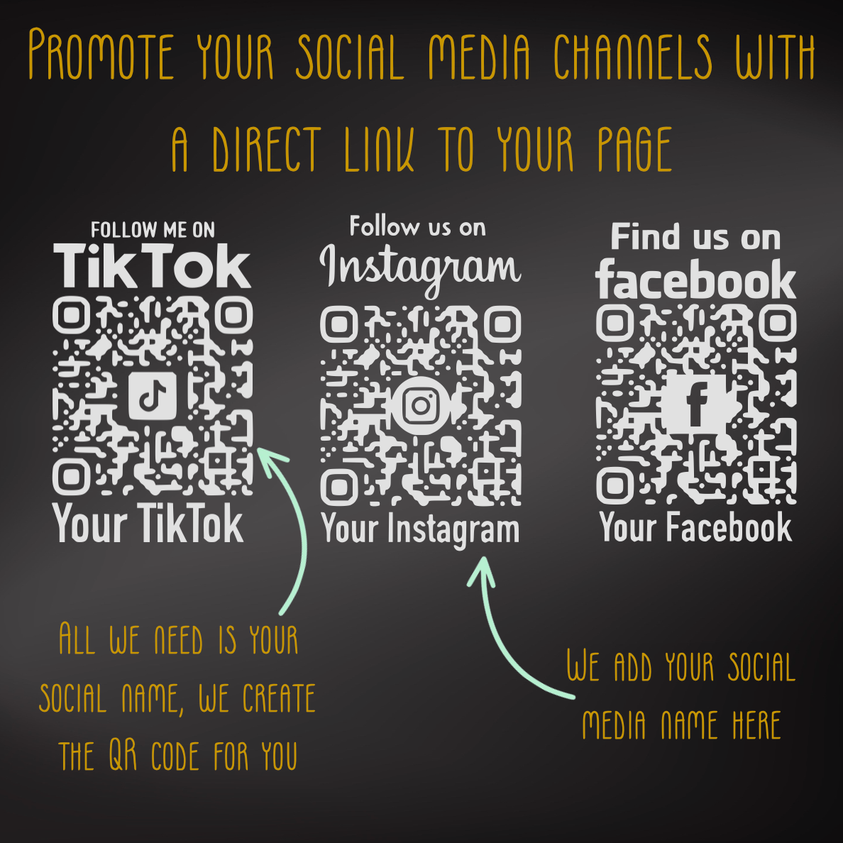 Calcomanía de vinilo con código QR para redes sociales