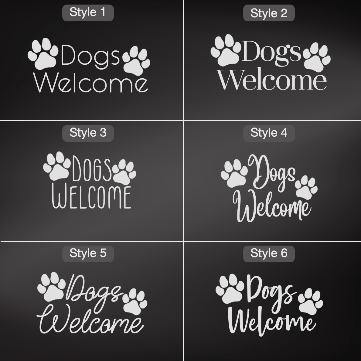 Pegatinas de bienvenida para perros