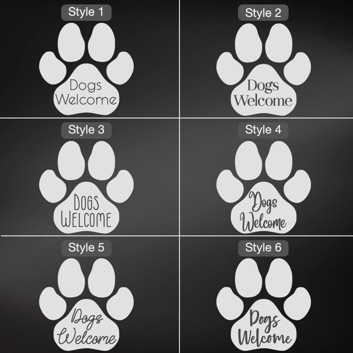 Adhesivo de bienvenida para perros - V2