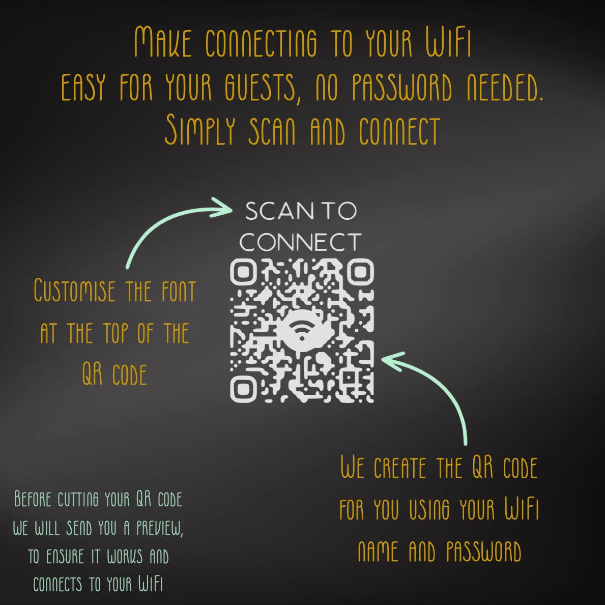 Calcomanía de vinilo con código QR de WiFi