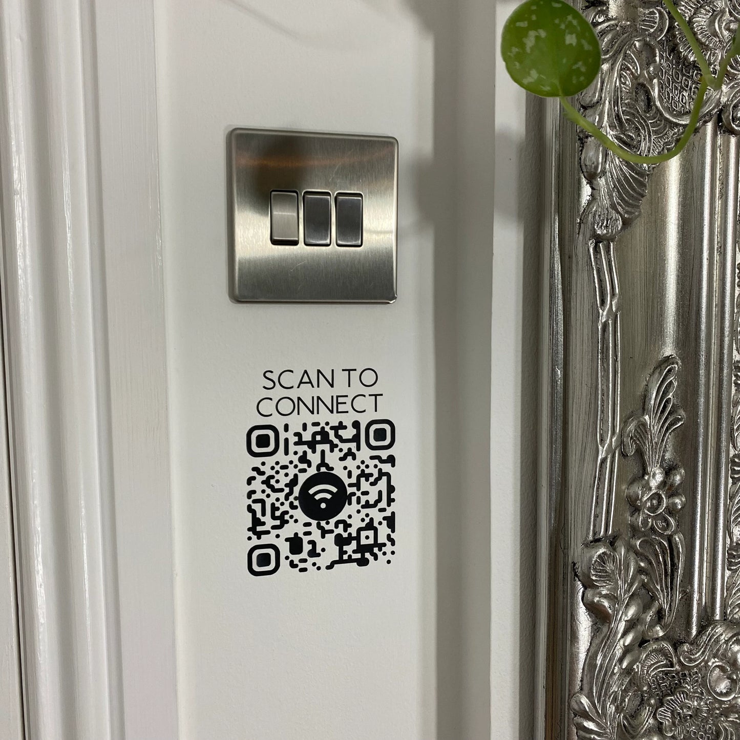 Calcomanía de vinilo con código QR de WiFi