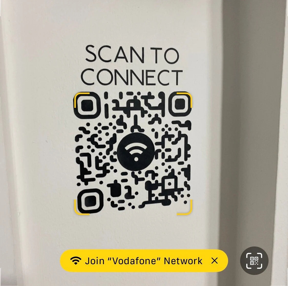 Calcomanía de vinilo con código QR de WiFi