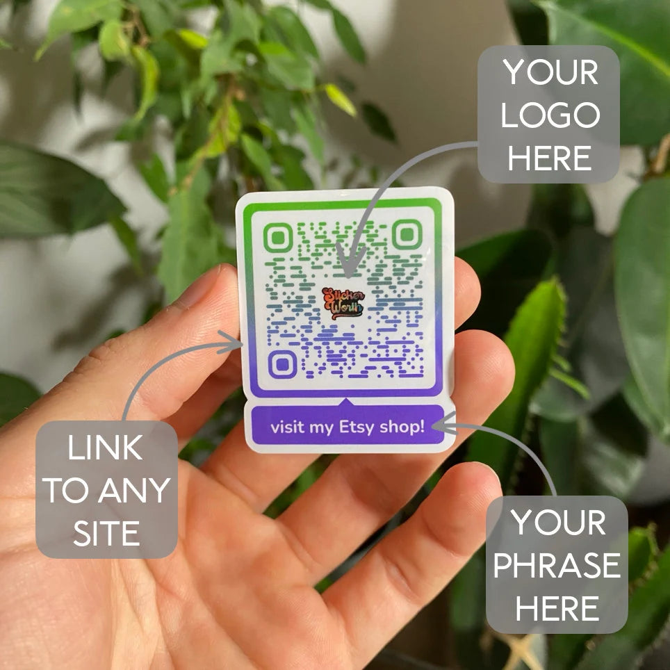 100 pegatinas con código QR