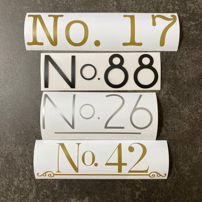 House Number Vinyl Decal