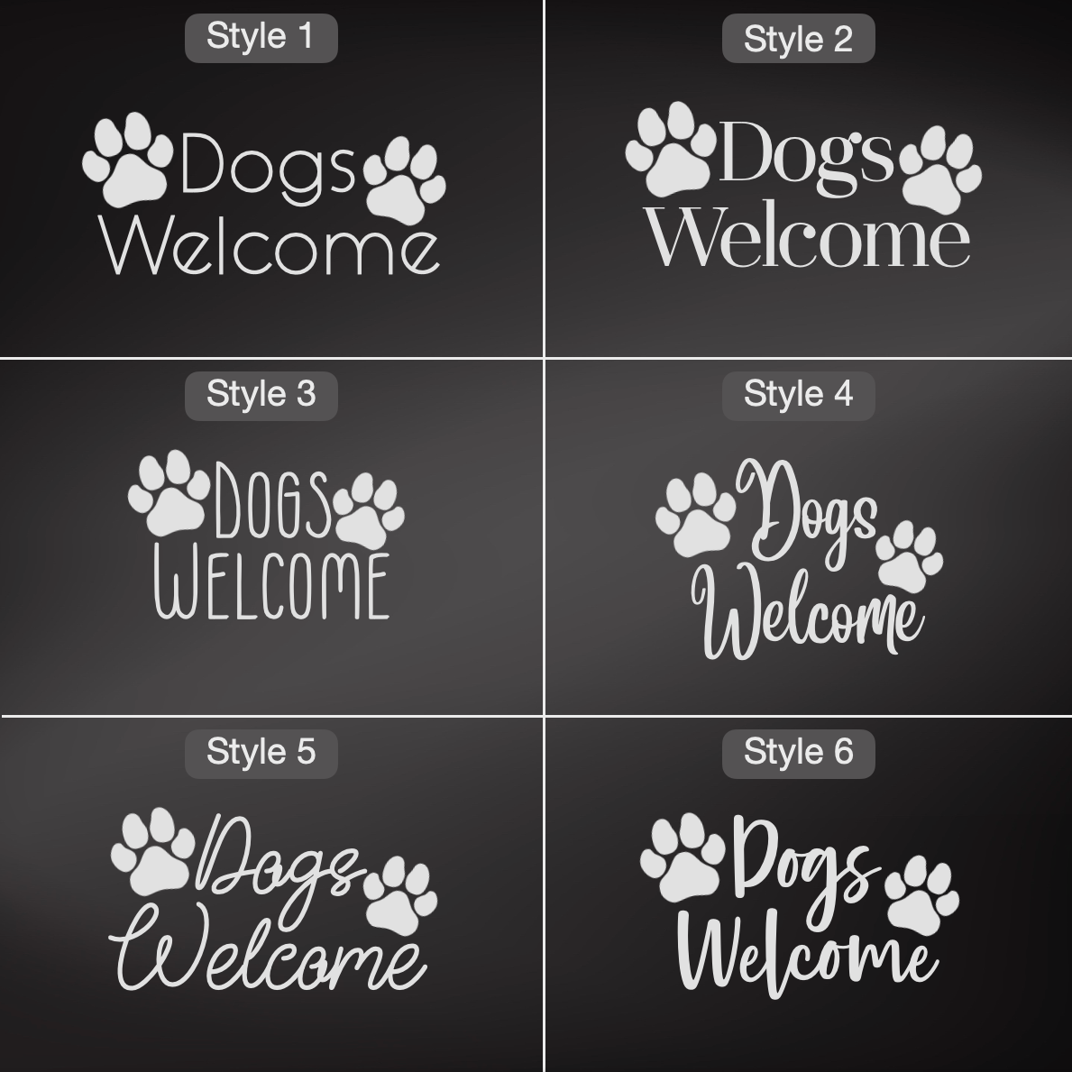 Dogs Welcome Sticker