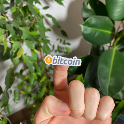 35 mini pegatinas con el logotipo de Bitcoin