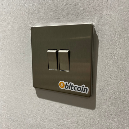 35 mini pegatinas con el logotipo de Bitcoin