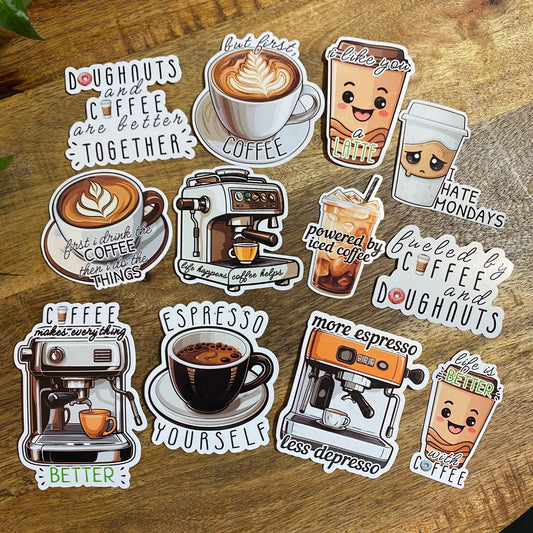 Pegatinas de café lindas