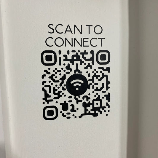 Calcomanía de vinilo con código QR de WiFi