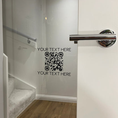 Calcomanía de vinilo con código QR personalizada