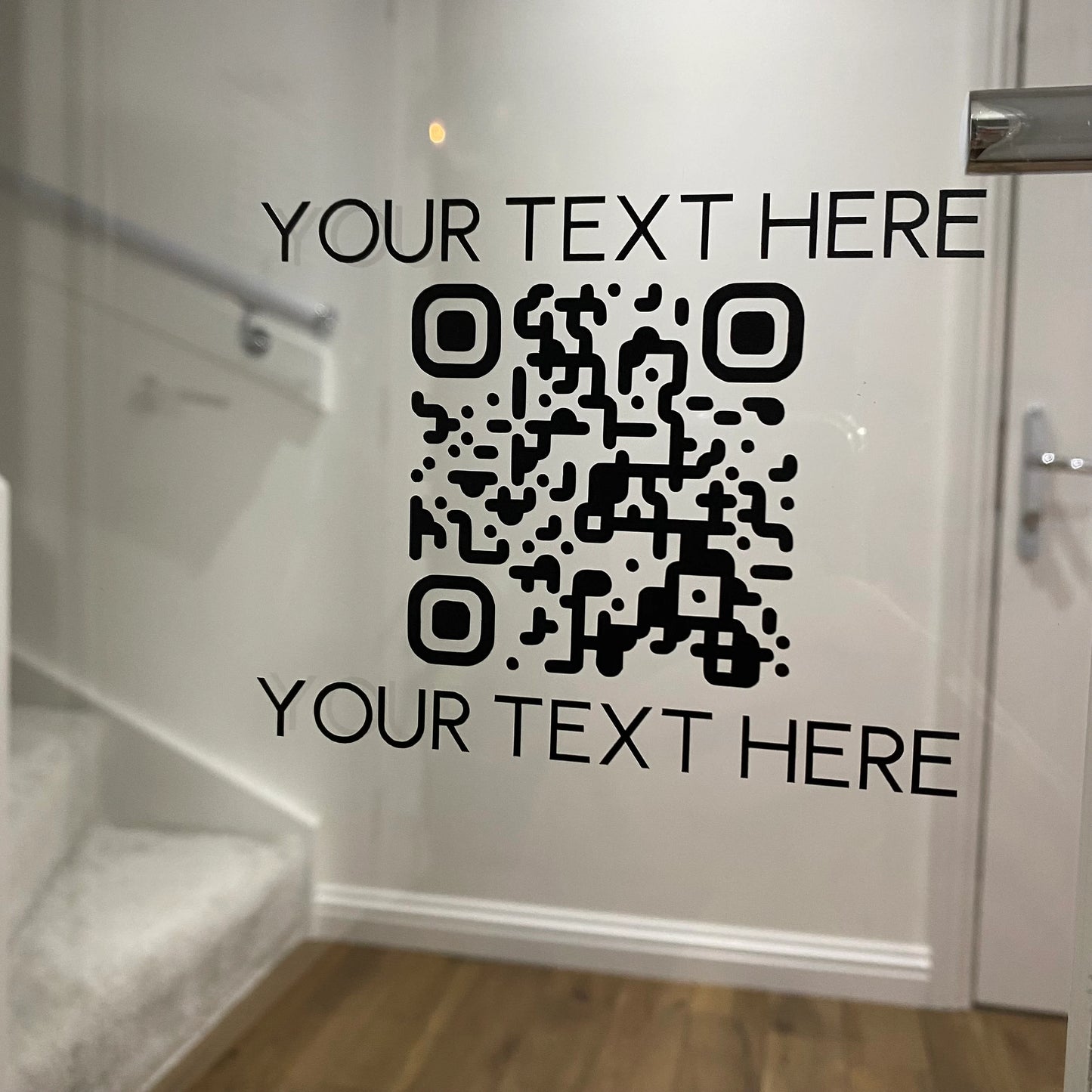 Calcomanía de vinilo con código QR personalizada