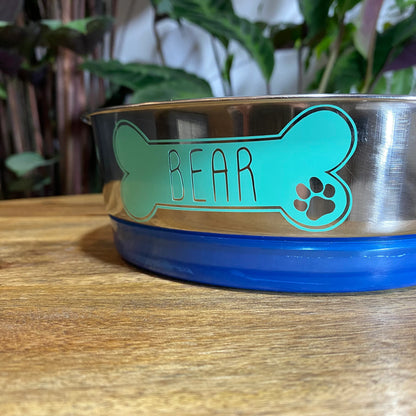 Pet Bowl Name Vinyl Decal