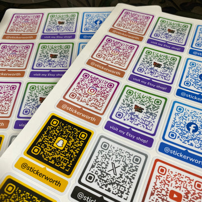 100x QR Code Stickers