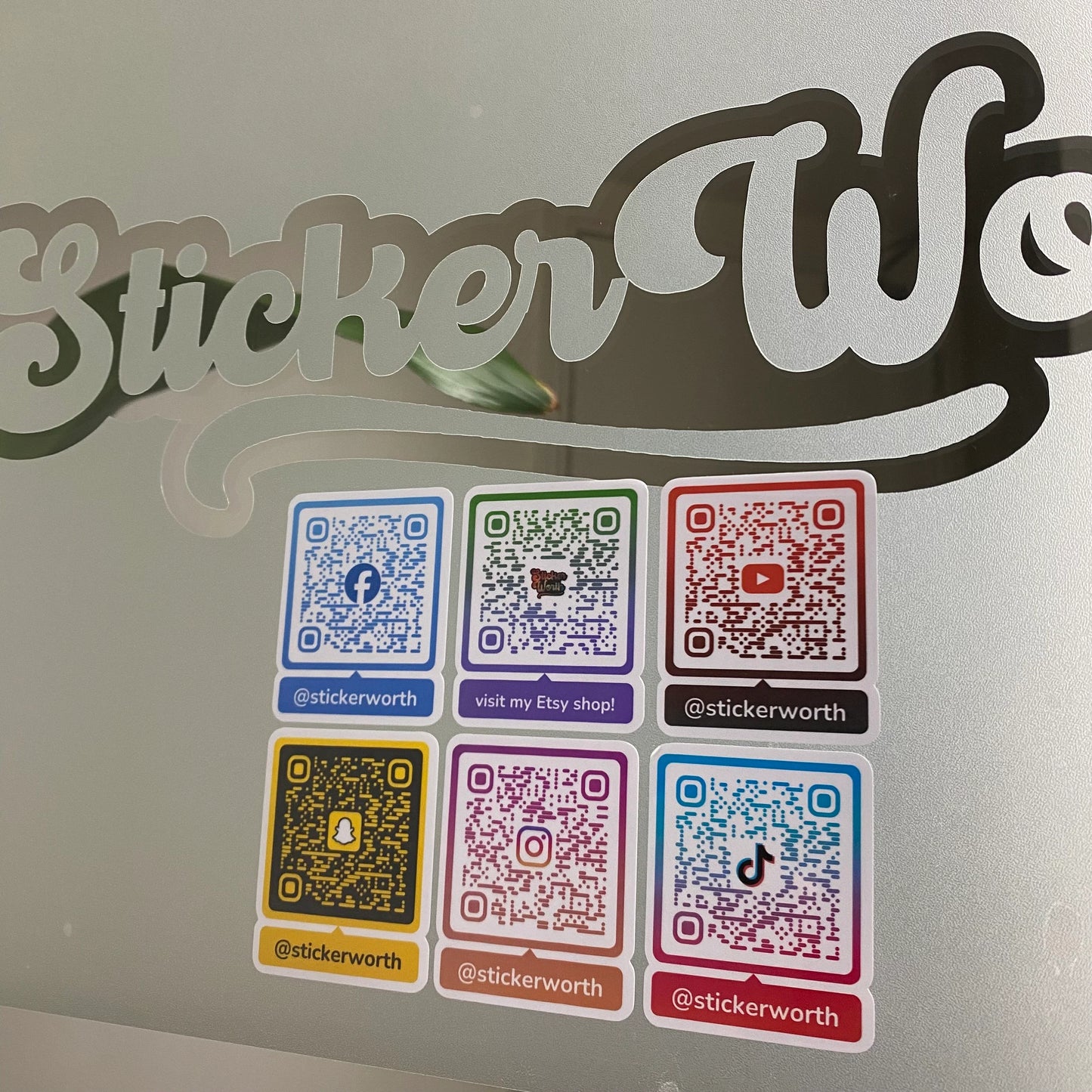 100x QR Code Stickers