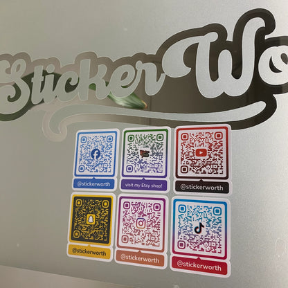 100x QR Code Stickers