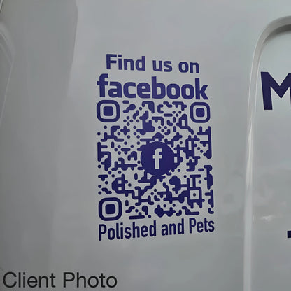 Social Media QR Code Vinyl Decal