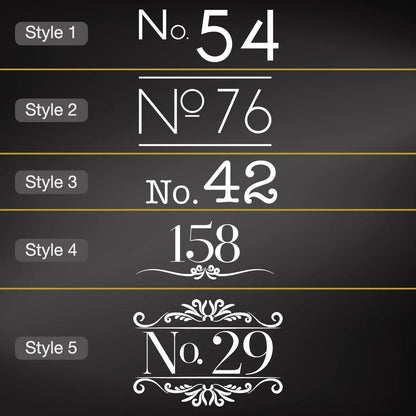 House Number Vinyl Decal - v2